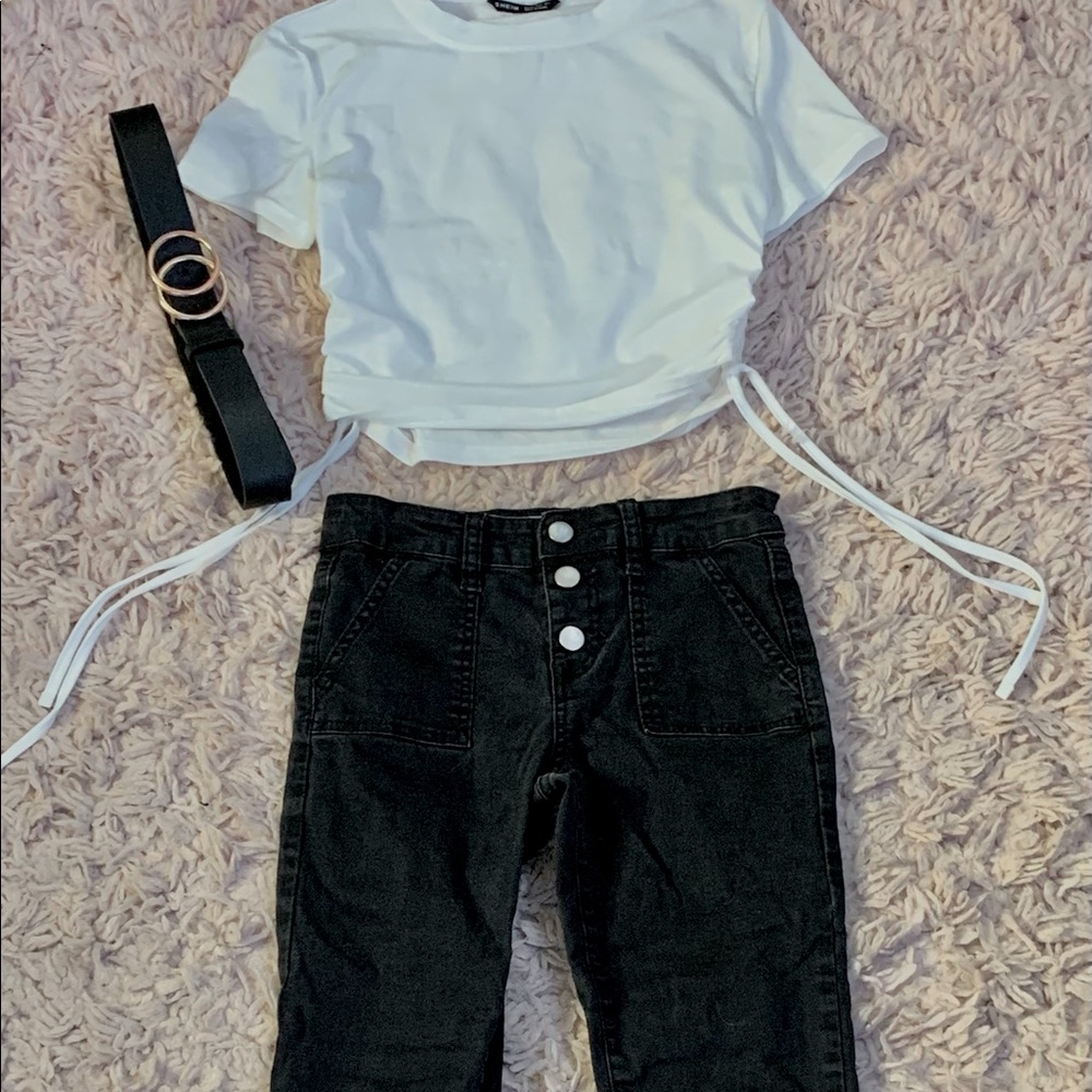 Girls size 12 skinny black jeans - Gloss & Glitter